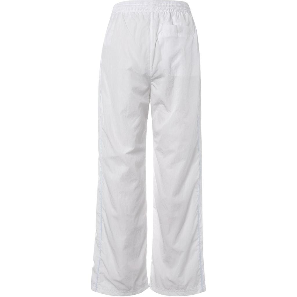 Nike Solid Color Comfortable High Waist Woven Straight Leg Striped Retro Sports Casual Pants Women pants White FV7656-100