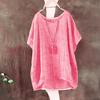 Women T-shirt Round Neck Short Sleeve Loose Fit Pullover Tops Pure Color Summer Casual Tops Daily Wear