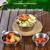 304 Stainless Steel Portable Sherpa Bowl: Multi-purpose, Foldable, Hangable Over Open Flame for Outdoor Camping and BBQ - Soup Cup