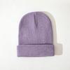 Autumn Winter Warm Hats Small Batch 3D Embroidery Solid Color Plain Knitted Hats with Heat Transfer Printing Processing