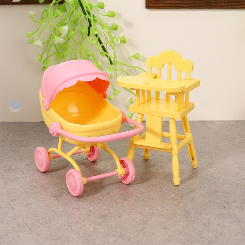 High Chair Dollhouse Stroller Simulation Dollhouse Baby Furniture  Model Decoration