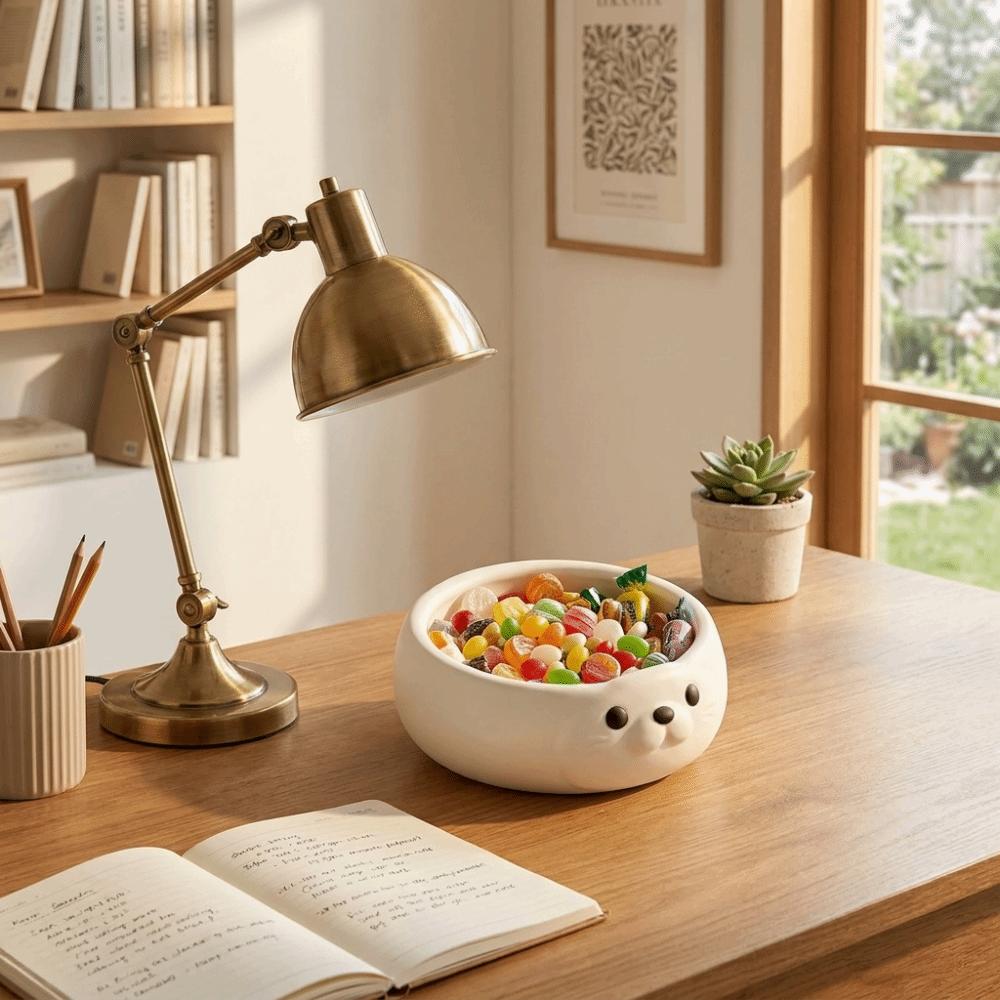 Seal Shaped Jewelry Storage Tray 3D Printing Creative Entrance Key Tray Plastic Earrings Ring Display Dish Living Room