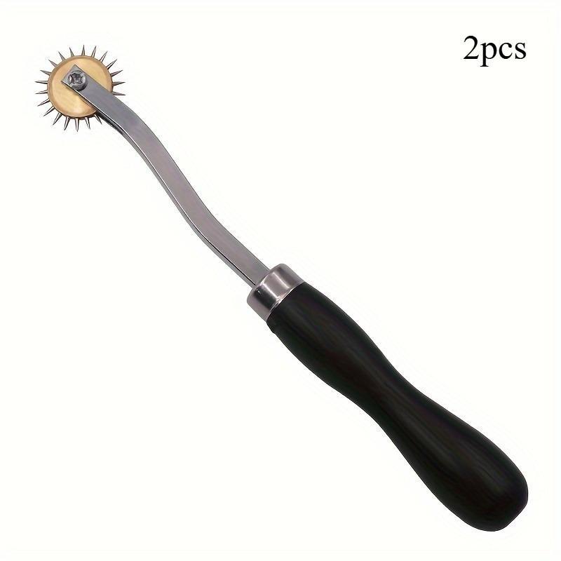 

1pc/2pcs Stainless Steel Paper Leather Gear Teeth Scribing Wheel for Overstitch Marking Spacing in Leather Craft and Sewing серый