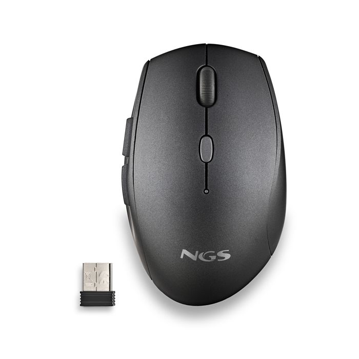 Souris Ergonomique - NGS - BEE BLACK - Sans Fil - Boutons Silencieux - DPI Réglable 800/1200/1600
