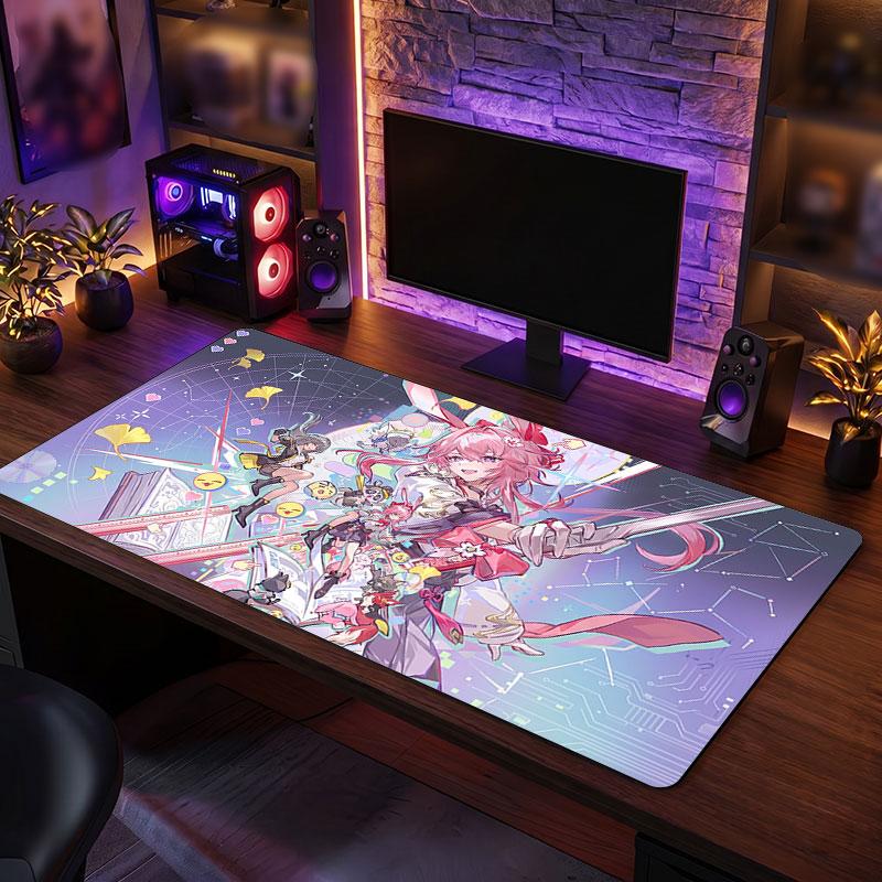 Big Mouse PadHonkai Star Rail Extended Soft Desk Mat Gaming Office Computer Table Decor Mat