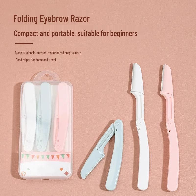 2025 New Folding Eyebrow Razor - Safe & Beginner-Friendly, Unisex Shaving Blade Full Set