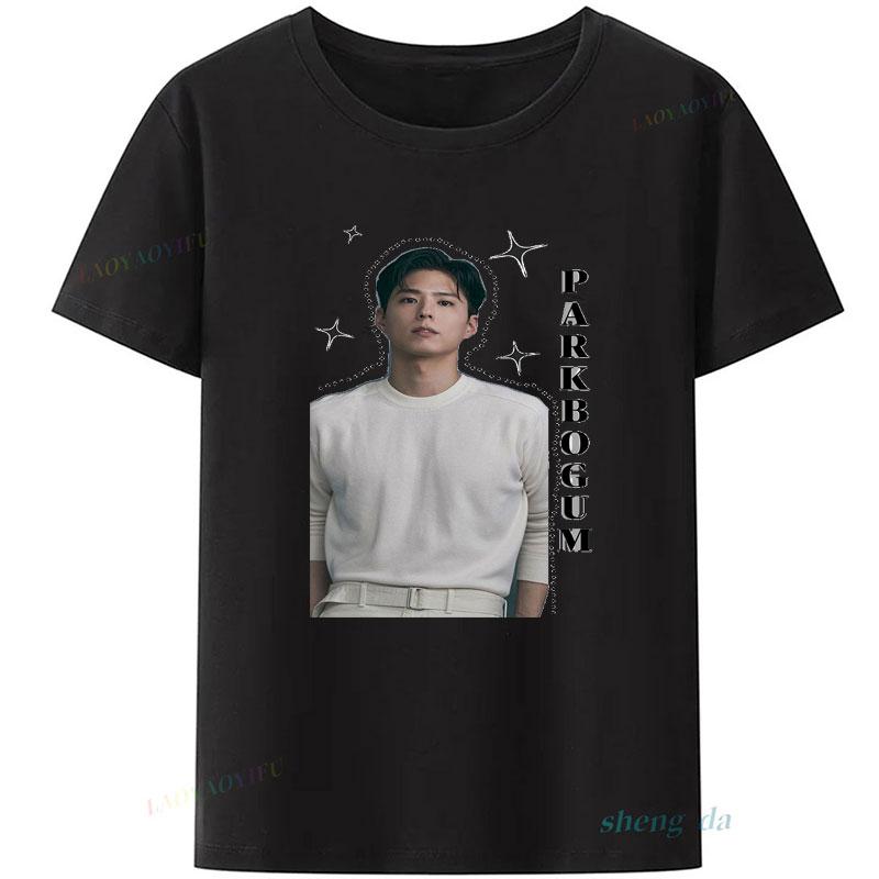 Park Bo Gum Kpop Actor Hot Sale Camiseta Hombre Polyester Material Cheap Short Sleeve Oneck Casual Gothic Popular T Shirt