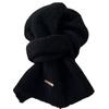 Autumn and Winter Solid Color Thick Warm Knitted Scarf Korean Commuter Gentle and Versatile Non Tassel Scarf