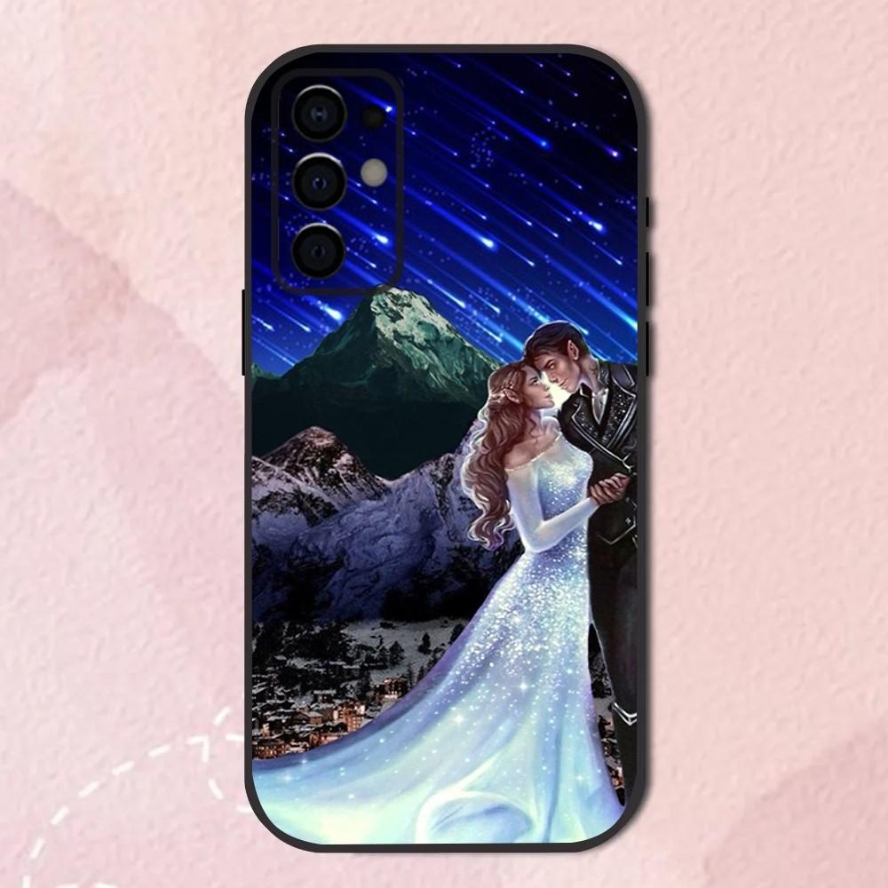 Acotar A Court of Mist and Fury Custodia per Telefono Per Samsung S24,S21,S22,S23,S30,Ultra,S20,Plus,Fe,Lite,Note,10,9,5G Guscio Morbido Nero