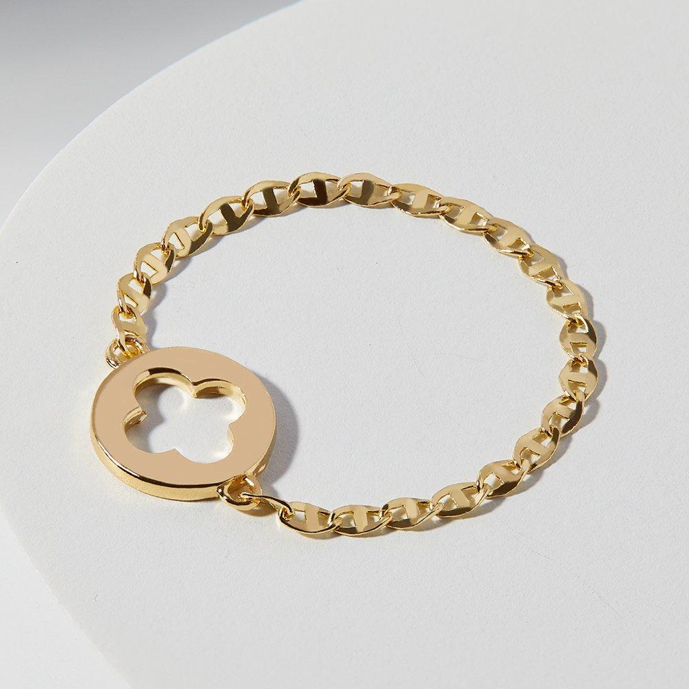 14K Wolkenanhänger Kette Goldring