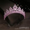 Bridal Crown Metal Rhinestone Crown Cross-Border Birthday Party Headdress New Headband
