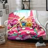 1pc Adventure Time Blanket Lightweight Flannel Throw For Sofa, Bed, Travel, Camping, Livingroom, Office, Couch, Chair, And Bed