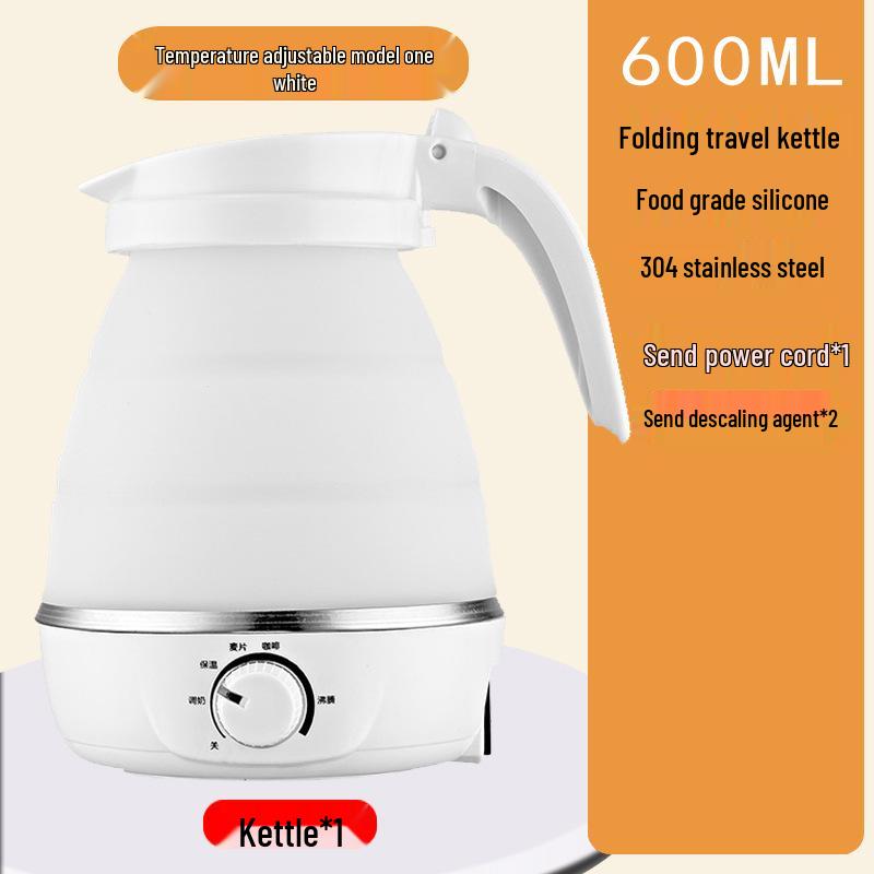 Portable Folding Silicone Electric Kettle with 304 Stainless Steel, Auto Power Off, Anti-Dry Burning - Ideal for Travel, Home, or Dorm Use