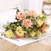 Rose Wedding Artificial Flower Bridal Bouquet Diy Wedding Home Table Center Decoration Simulation Plant Shoot Prop Fake Flower