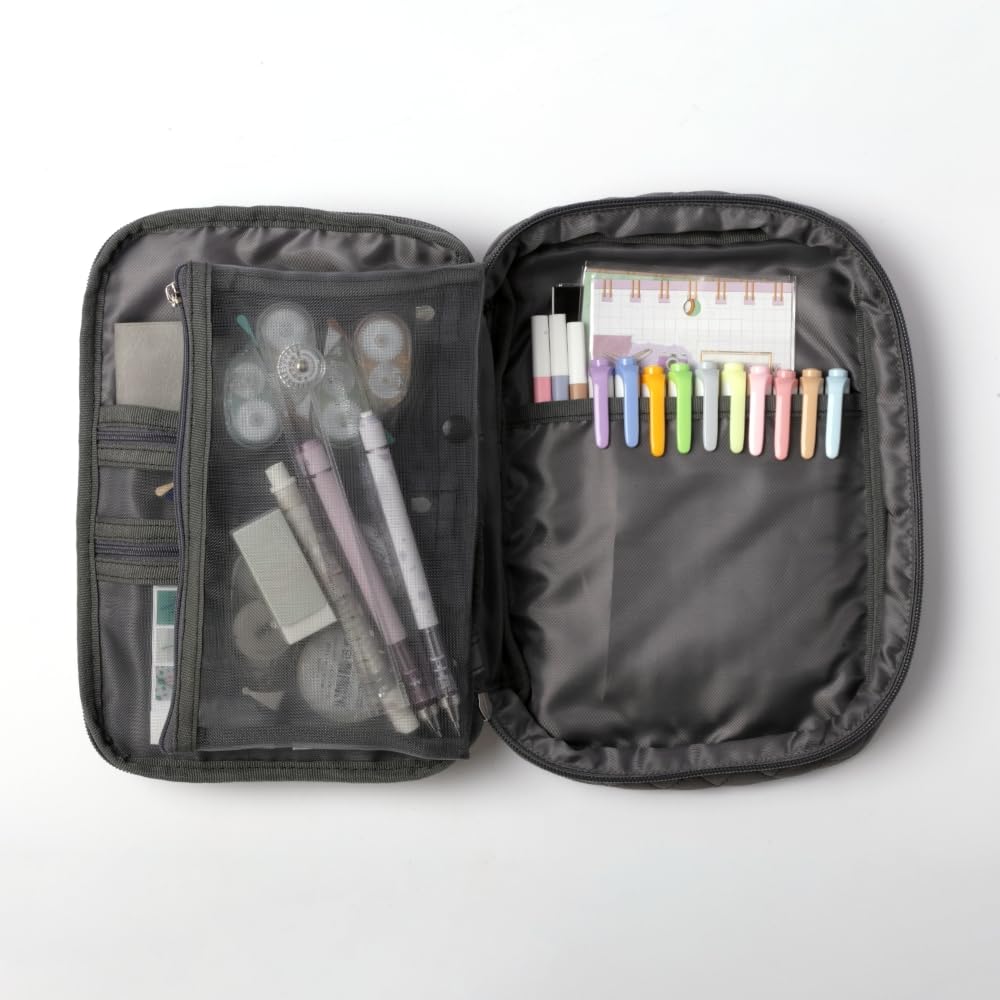 Stationery Large Holds Multiple Easy to Planner Notebook A5 Stationery Y-Style Case, Capacity, Books, Pockets, Carry, Pouch, Storage, Planner, Case,