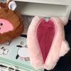 Cartoon Plush Pencil Bag For Student Kawaii Storage Bag For Pen Cosmetic Brush Marker Pen Large Capacity Pen Case School Supply