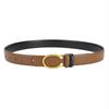 Four Seasons Available New Simplified Version Double Sided Buckle Belt Alloy Women'S Belt Fashion Versatile Leather Decorative Thin Belt