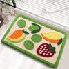 Non- Absorbent Bath with Strawberry and Design - Soft Faux Bathroom for Shower Floor