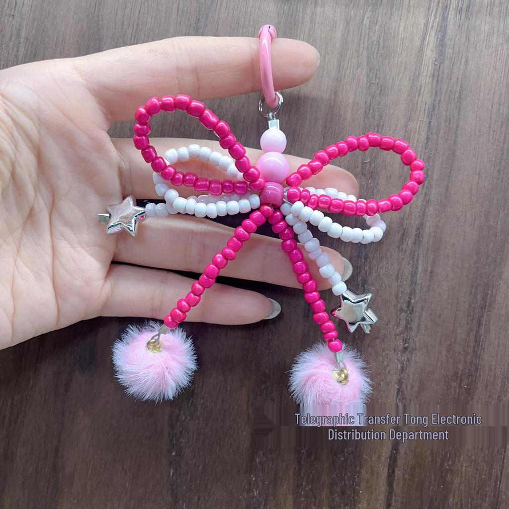 Crystal Bow Pendant Keychain & Phone Lanyard for Women