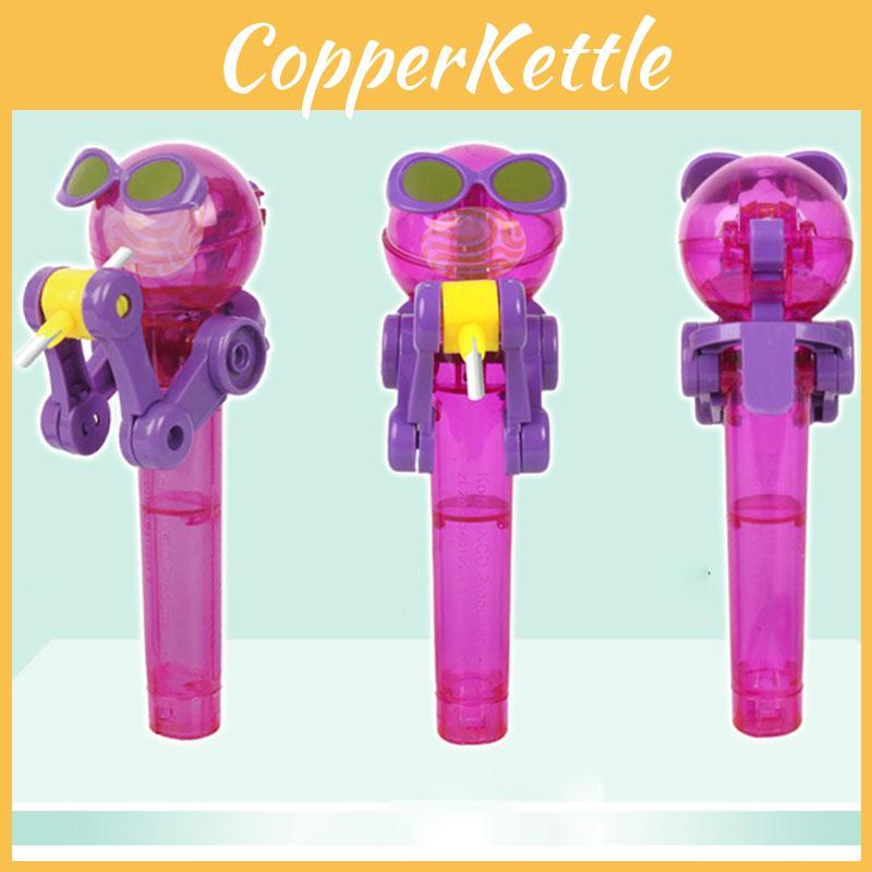 Adorable Kids Creative Eating Robot Lollipops Holder With Playful Stand For Baby Gifts