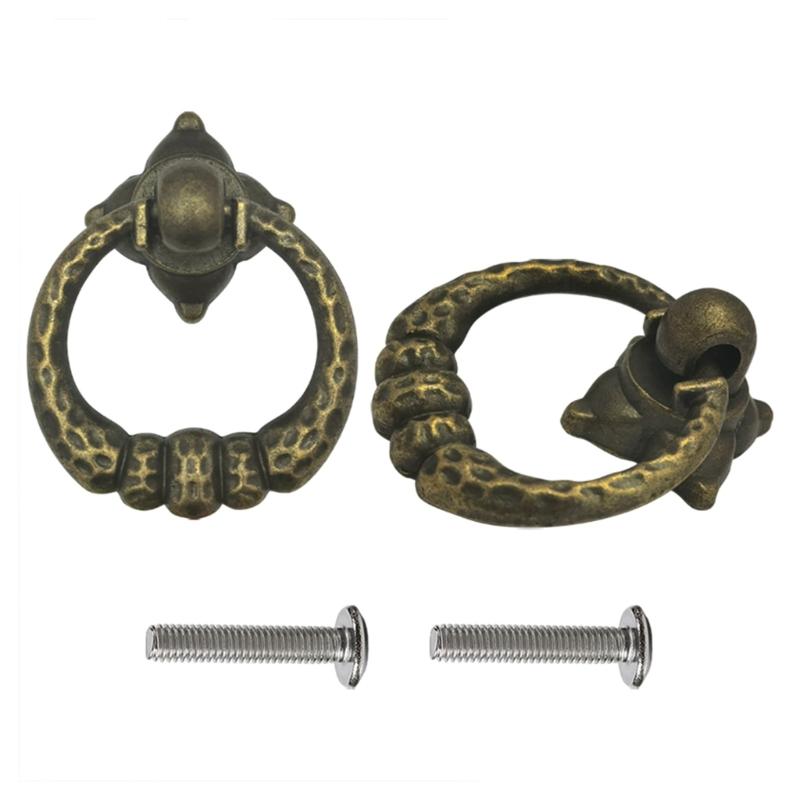 8pcs Retro Cabinet Knob Drawer Pull Classical Cupboard Pull Elegant Metal Handles set for Kitchen & Bedroom Furniture