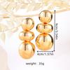 Exaggerated Geometric Earrings Golden Women Jewelry Retro Large Earrings  European American Style