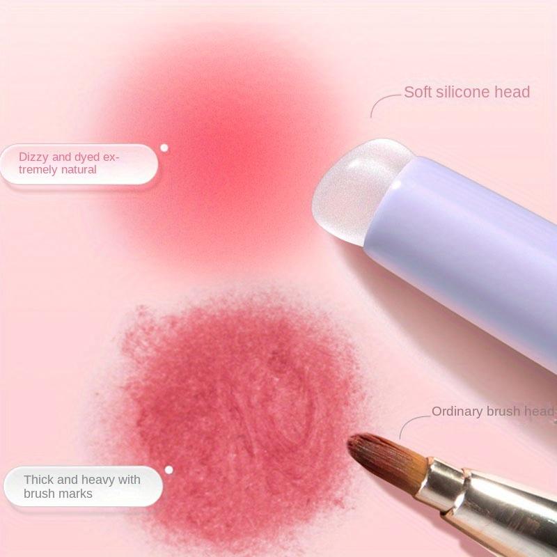 Portable Silicone Lip Brush Q Soft Small Round Head Lip Brush Stick Lipstick Brush Blending Concealer Brush Mini Novice Makeup Brush