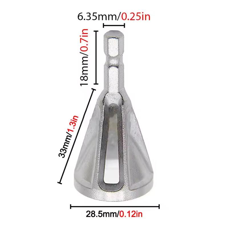 1PC Deburring External Chamfer Tool Stainless Steel Remove Burr Drill Bit for Grinding Angle Trimming Metal Deburr Screw Repair