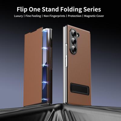 Samsung Z Fold7 Leather Flip Stand Case for Fold6/5/4/3 - Drop-Proof, Protective, Cross-Border Compatible