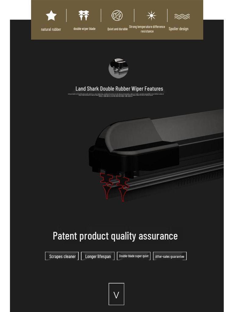 Frameless Silent Windshield Wipers for BYD Yuan 2016-2017 Models