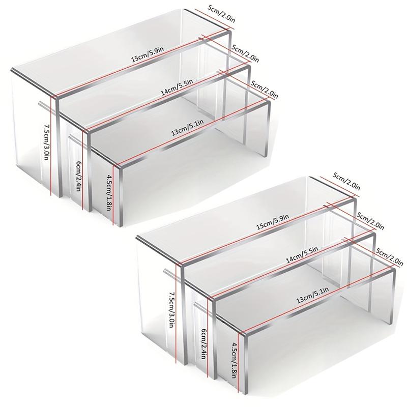U-shaped Display Rack,Transparent Acrylic Storage Rack,Makeup Figurine Toy Storage Rack,Desktop and Bathroom Storage