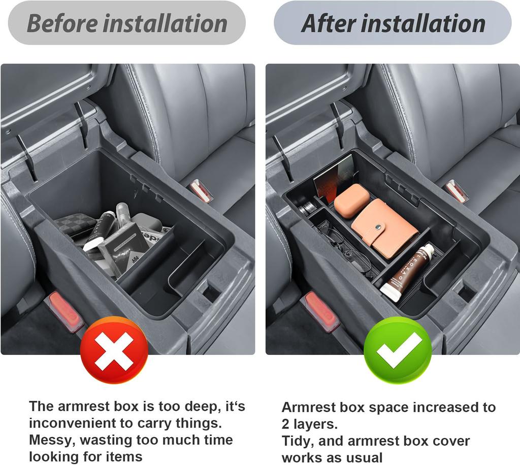 Sixthsmoy For Nissan Murano 2025-2025 Center Console Tray Accessories Armrest Storage Organizer Car Secondary Storage Box Tray