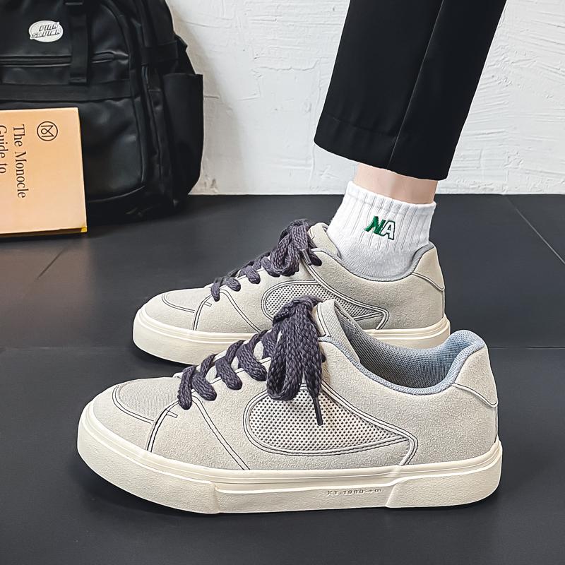 Vyriški drobės batai, marginti, vyriški sportiniai batai, patogūs batai storu padu, kvėpuojantys laisvalaikio batai