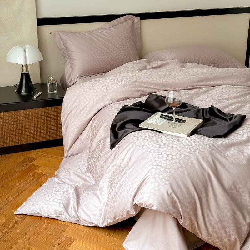 100 Long-Staple Cotton 4Pcs Set, High-End Jacquard Embroidery Bedding 4Pcs Set