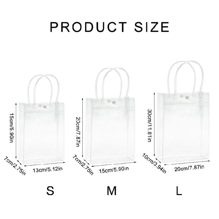 Clear PVC Gift Bag with Handle Reusabled Transparnt Gift Wrap/Shopping Bag