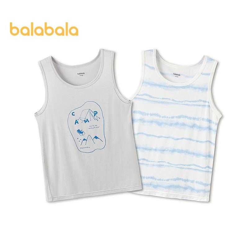Balabala Boys  Sleeveless Summer Undershirt Vest 2-Pack 100