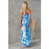 Women Summer Slash Neck Long Dresses Ladies Fashion Floral Printing Ruffle Hem Pleated Bodycon Party Maxi Dress