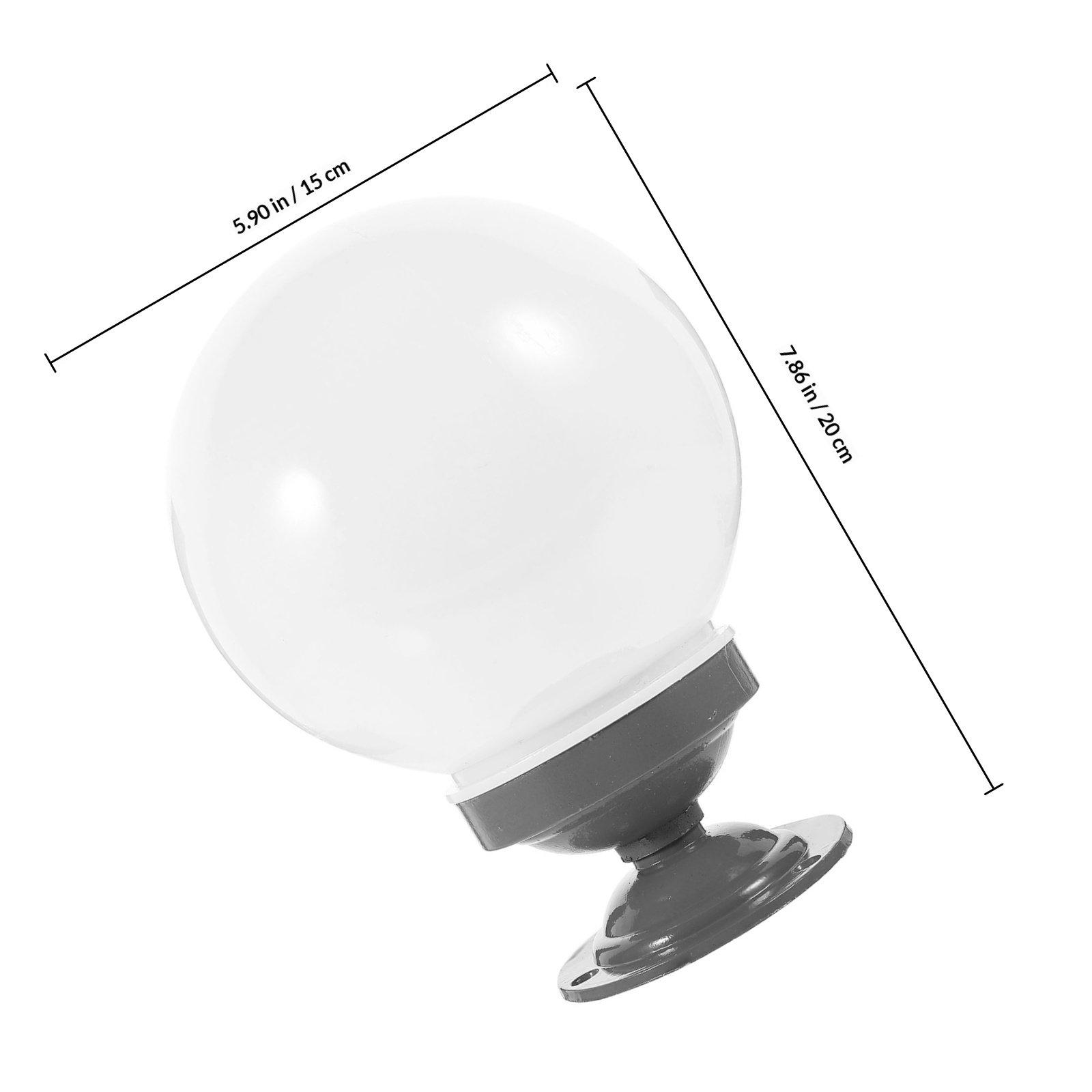 

Premium Acrylic Globe Lamp Shade Replacement for Post Wall Street Patio Outdoor Lamps Easy Install Dust Protection Light Cover прозорий