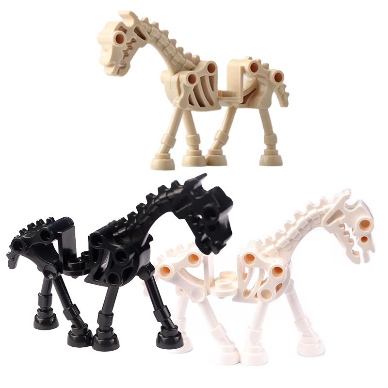 Halloween Decorative MOC Building Blocks Pumpkin Carriage Tombstone Skeleton Flame Horse Accessories Elf House Bricks Toys Gifts