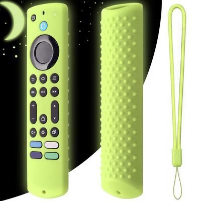 Silikon-Fernbedienungsschutzhülle, im Dunkeln leuchtend, Ersatz-Controller-Hülle mit Umhängeband für den neuen Amazon Fire TV Stick 4K Max 2024