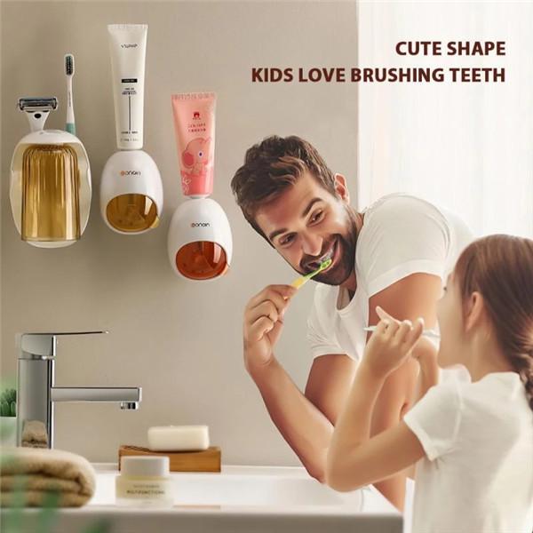 Wall Mounted Toothpaste Dispenser Automatic Tube Press Squeezer Toothpaste with Dust Cover Dispensador Pasta Dientes