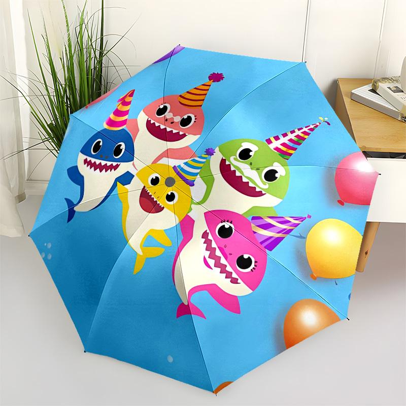 

Shark Party, Balloons- Automatic Opening and Closing, 8-rib Structure Portable Umbrella, Suitable for Men and Women in All Seasons - Perfect