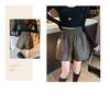 Women's High-Waisted Leather Shorts - Autumn/Winter Plus Size Wide-Leg Slimming Outerwear 2026
