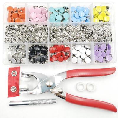 Colorful Five-Prong No-Sew Metal Snap Buttons for Baby and Mother Garments.