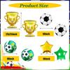 8 Pcs Soccer Balloons Set World Champion Trophy Balloon for Soccer Birthday Game Day Party Team Victory Celebration Sports Theme