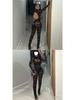 European & American Style 2026 Autumn Street Hot Girl Lace See-through Tight-fitting Pants Set