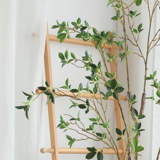Fake Plant Non-fading Household Stuff Increase Vitality Living Room Decoration Camellia Leaf Attractive DIY Increase Vitality