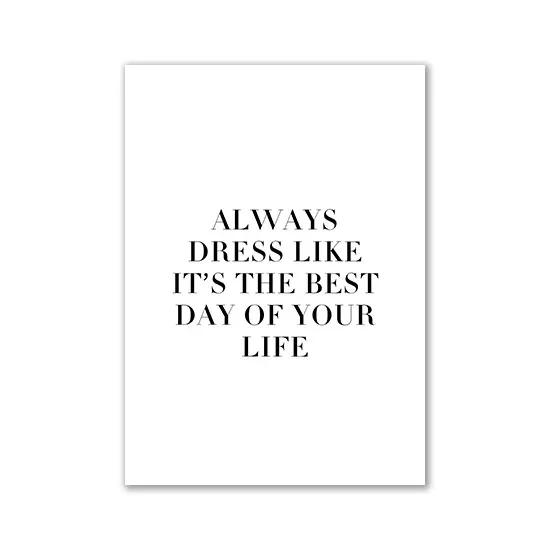 Fashion Black And White Sexy Poster Flower Women Motivational Text Minimalist Canvas Painting for Living Room Modern Home Decor