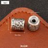 Sterling Silver S999 Ethnic Spacer Beads: Retro Barrel & Ruyi Lock Lucky Beads for DIY Jewelry.