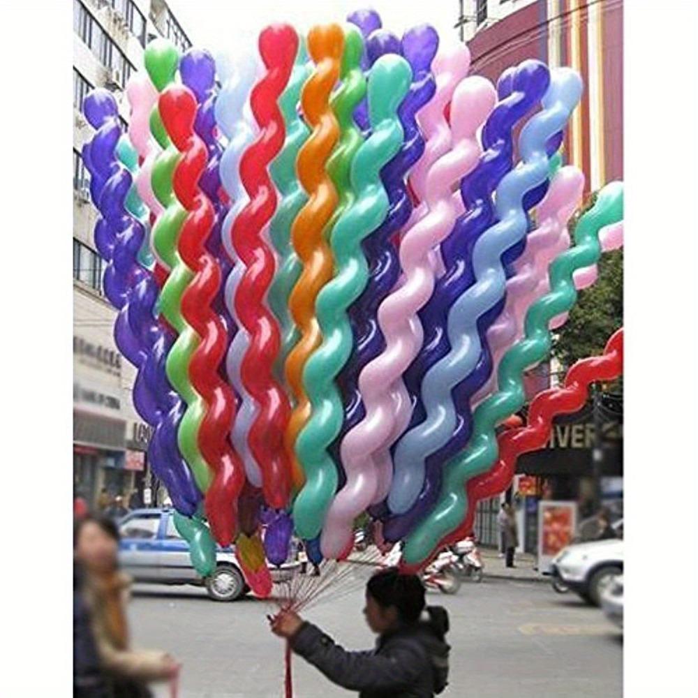 100 Vibrant Spiral Latex Balloons—perfect for Joyful Celebrations, Holiday Decorations, and Adding A Touch of Fun To Home Decor!